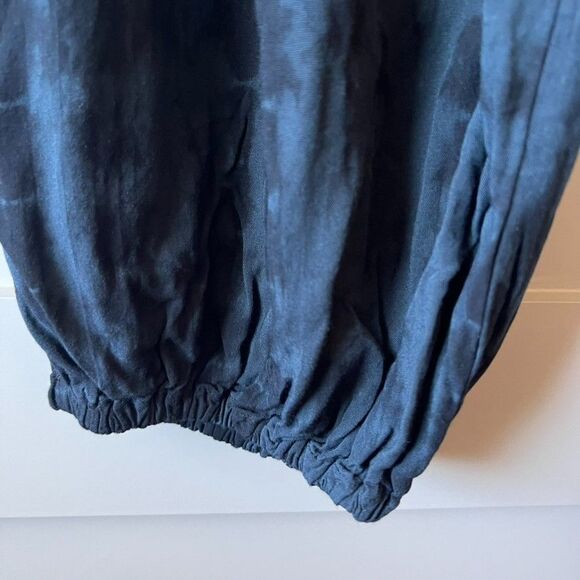 Style Park 1 Women Tie Dye Harem Style Jogger Pants One Size Black Boho Wide Leg - Picture 6 of 14